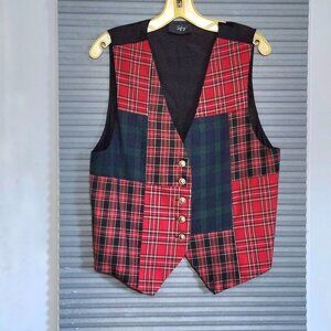 Tofy womans plaid vest  size M